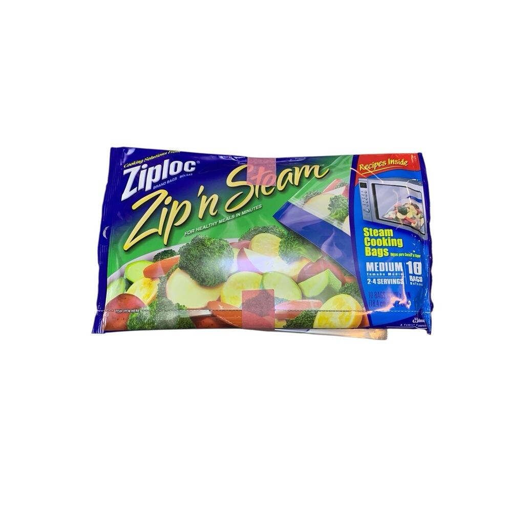 Ziploc Zip'N Steam Medium Cooking Bag-Pack of 27 DISCONTINUED NEW SEALED Unseale